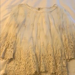 Floral see through long sleeve